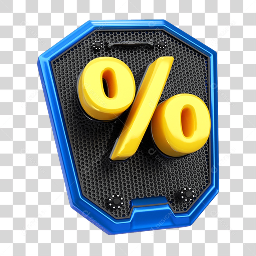 Elemento 3D Placa de Metal Painel com % PNG Transparente