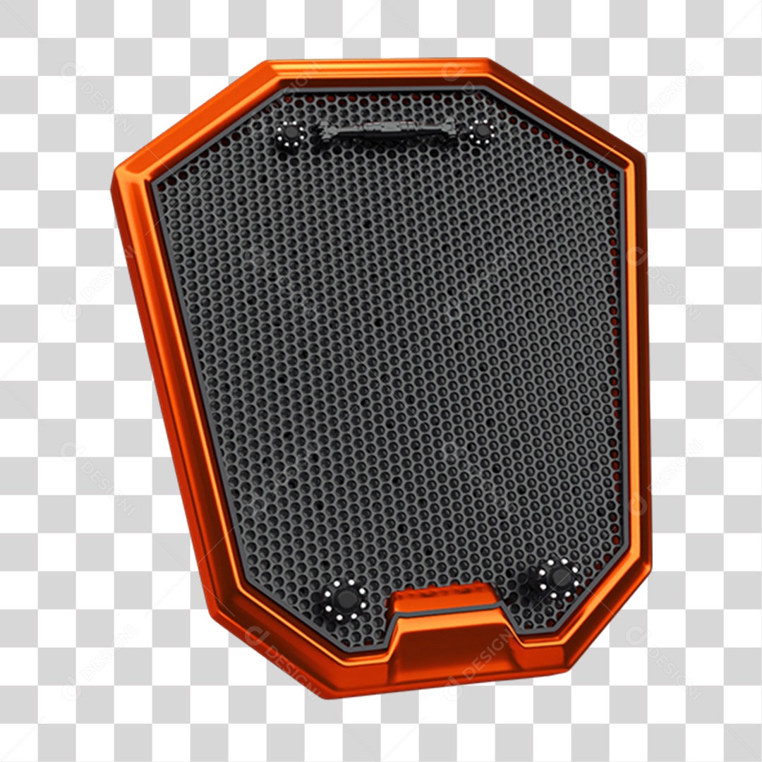 3D Element Metal Plate Neon Transparent PNG Panel