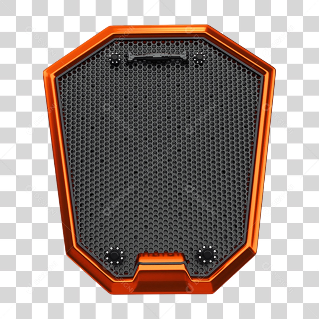 Elemento 3D Placa de Metal Neon Painel PNG Transparente