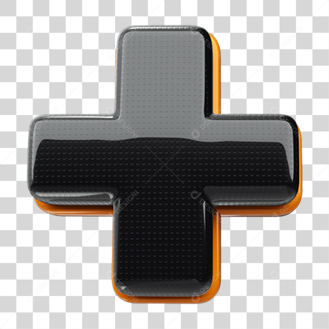 Elemento 3D Símbolo + Cores PNG Transparente