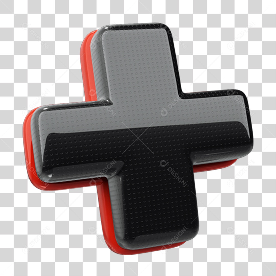 Elemento 3D Símbolo + Cores PNG Transparente