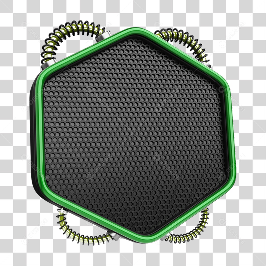 Elemento 3D Placa de Metal Neon Painel PNG Transparente