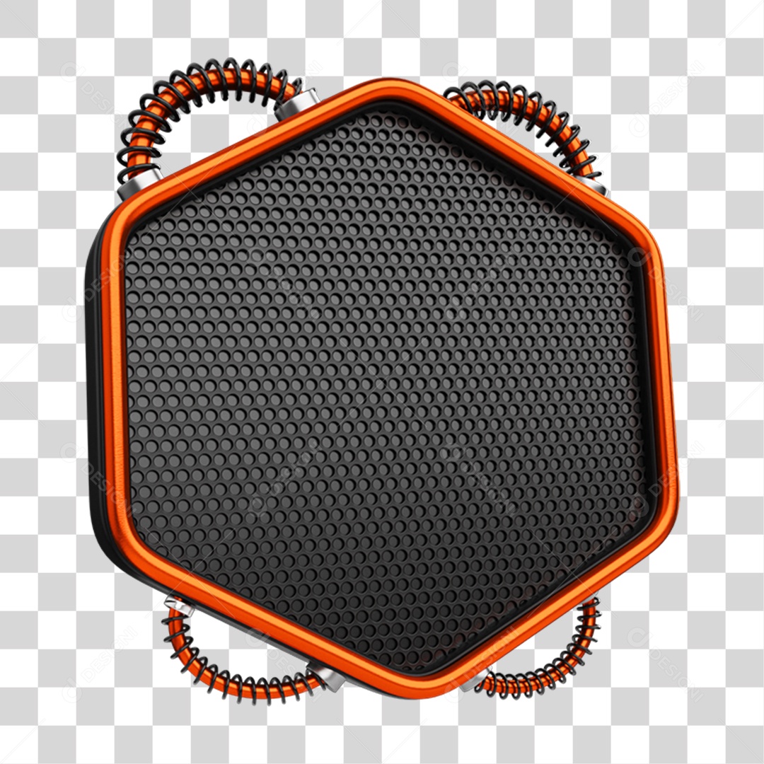 Elemento 3D Placa de Metal Neon Painel PNG Transparente