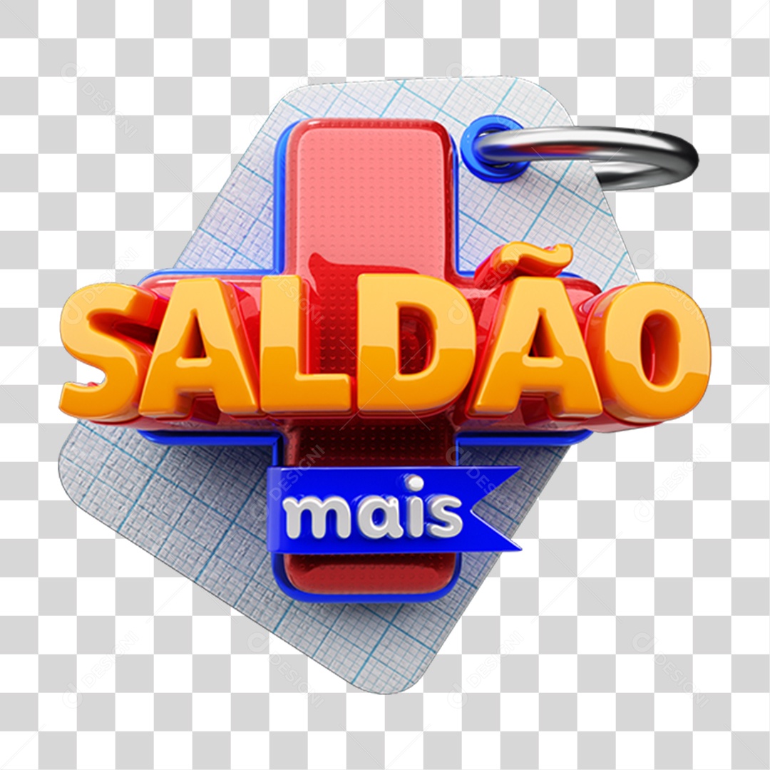 Selo 3D Saldão Mais PNG Transparente