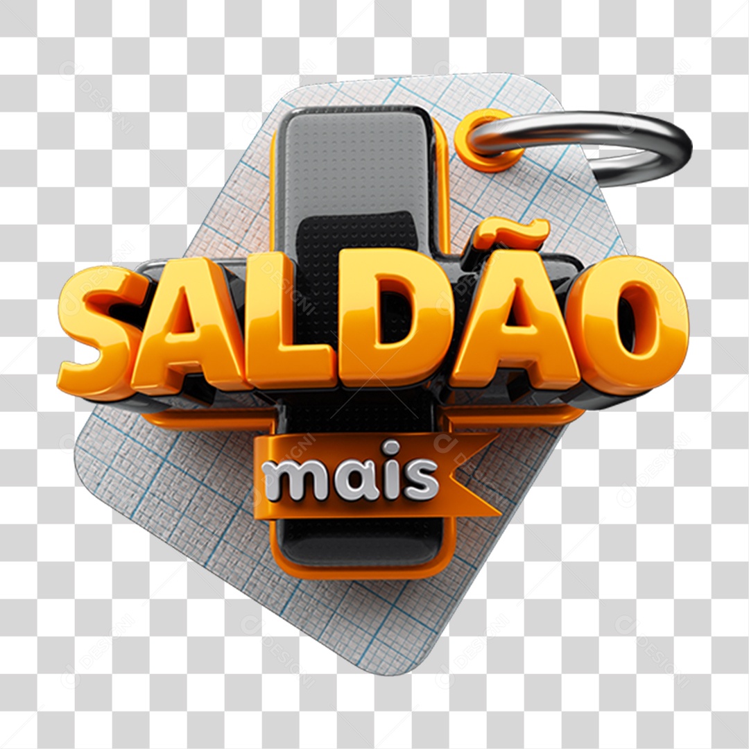 Selo 3D Saldão Mais PNG Transparente