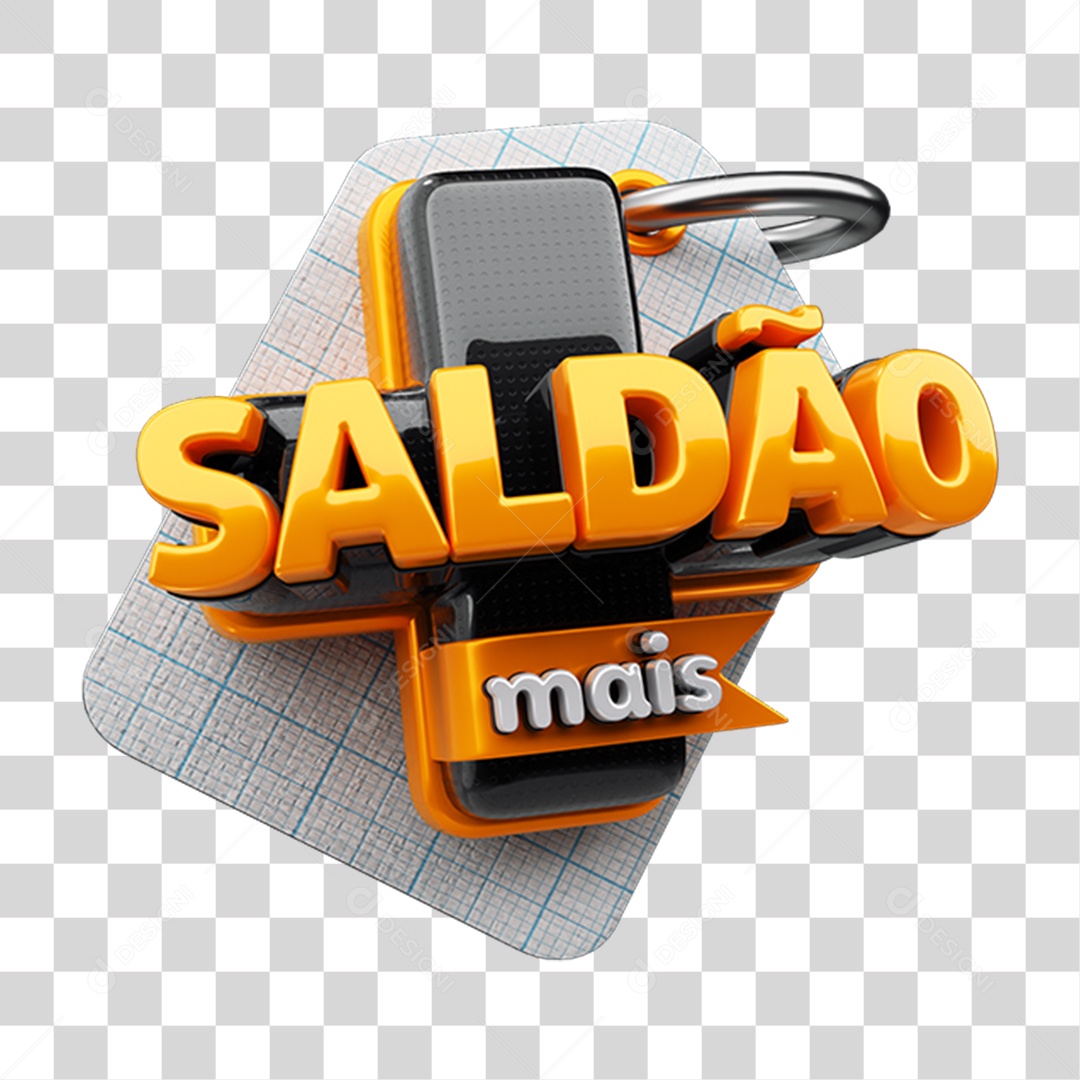 Selo 3D Saldão Mais PNG Transparente