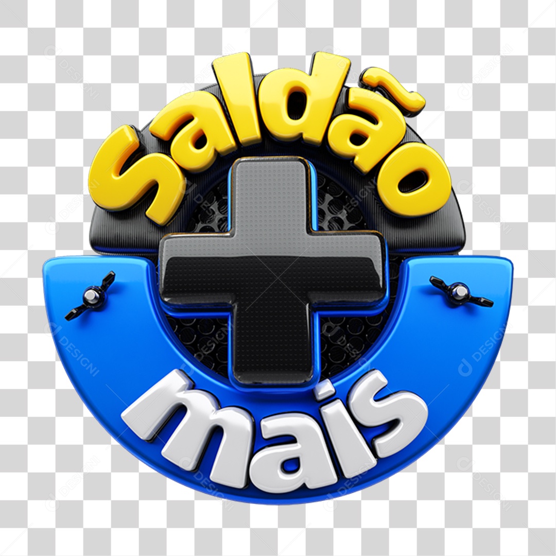 Selo 3D Saldão Mais PNG Transparente