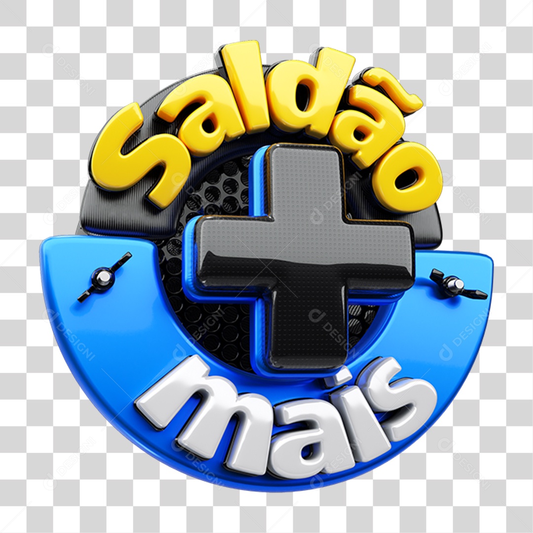 Selo 3D Saldão Mais PNG Transparente