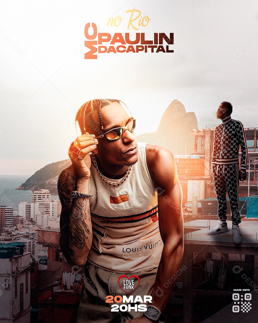 Flyer Mc Paulin da Capital no Rio Social Media PSD Editável