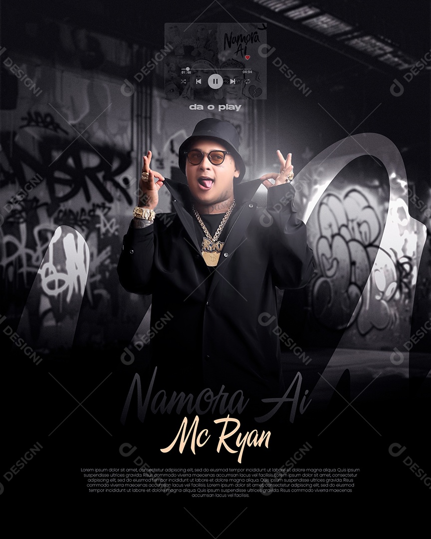 Flyer Namora Ai Mc Ryan Social Media PSD Editável