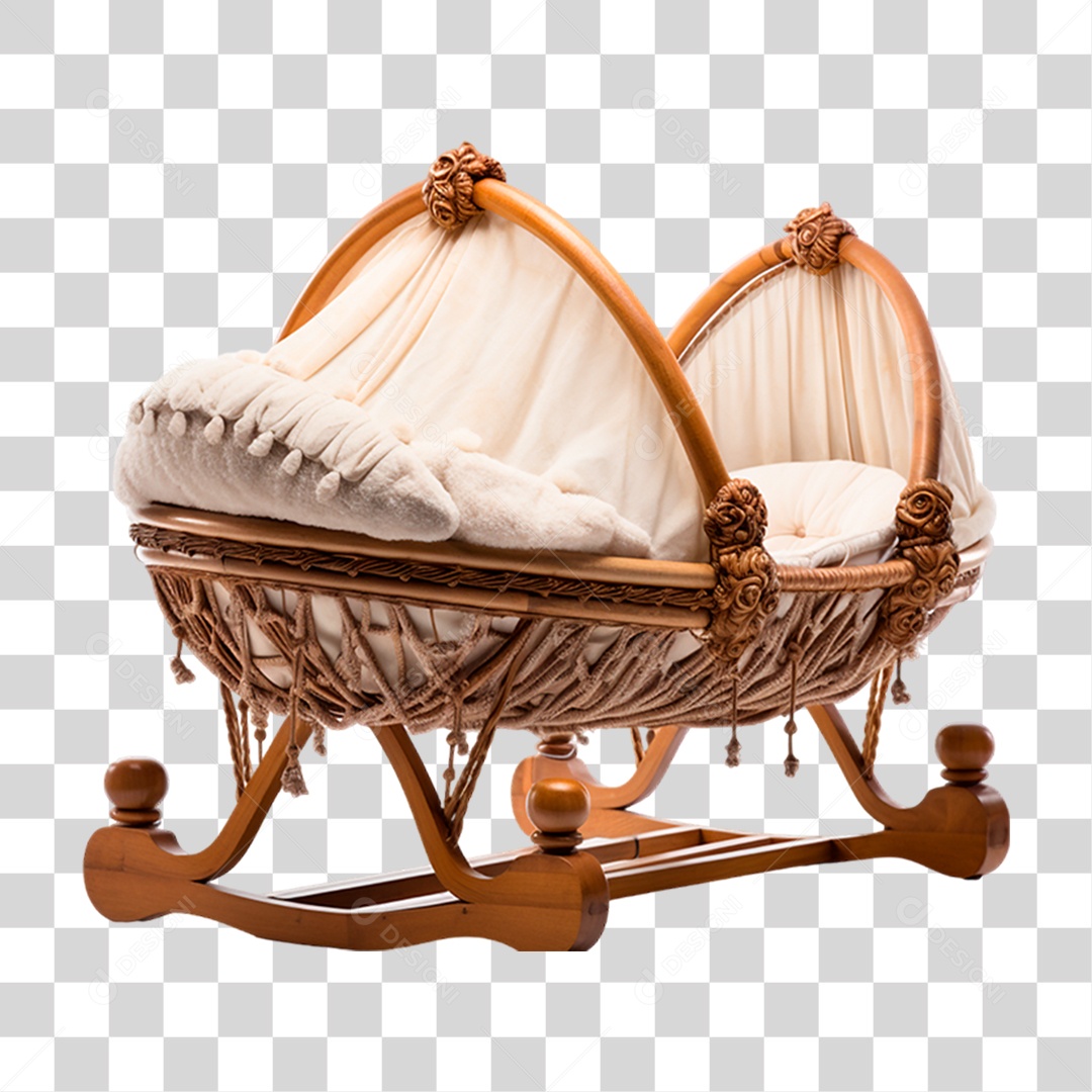 Berço de Vime PNG Transparente