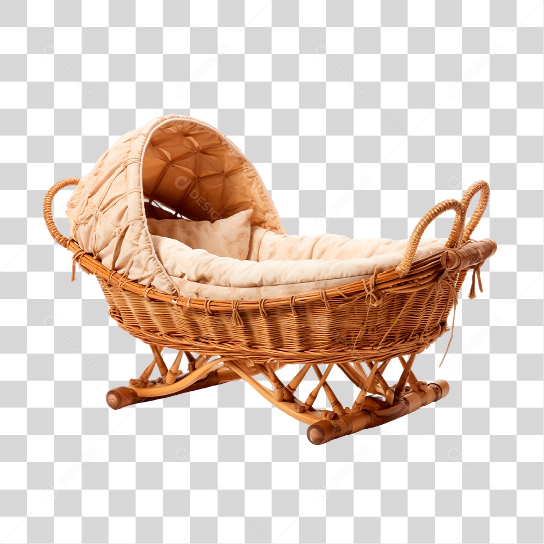 Berço de Vime PNG Transparente