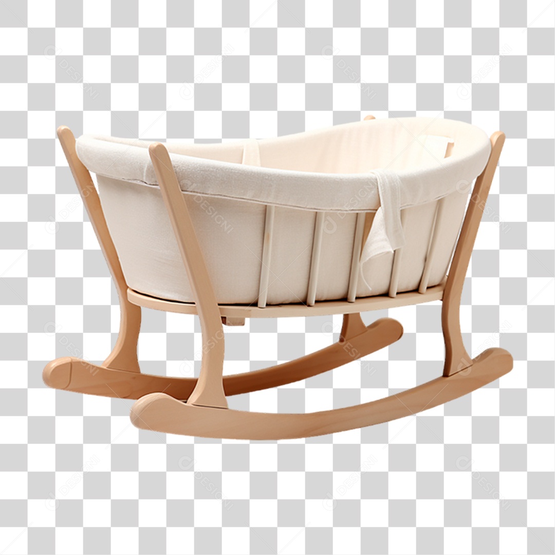 Berço de Madeira PNG Transparente