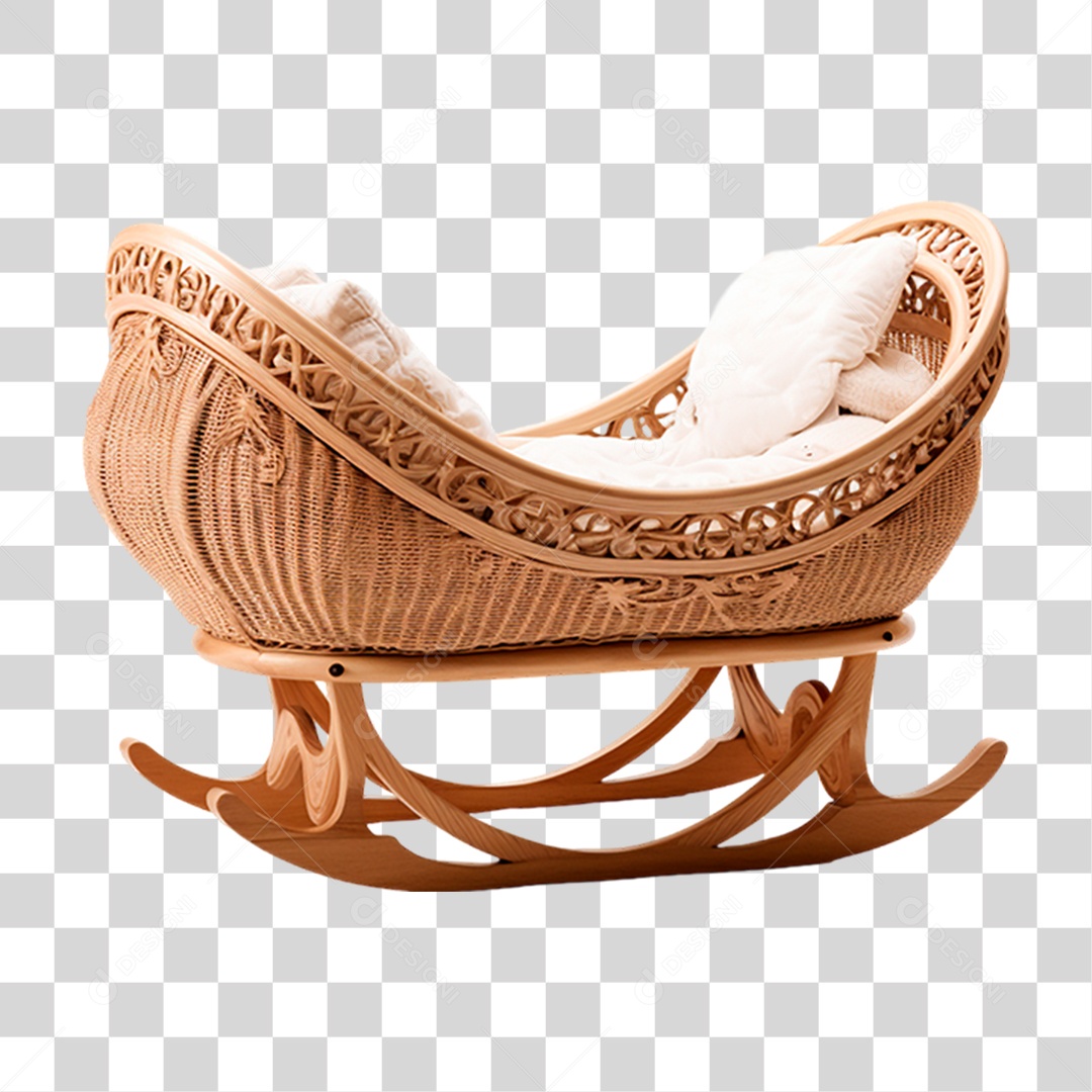 Berço de Madeira PNG Transparente