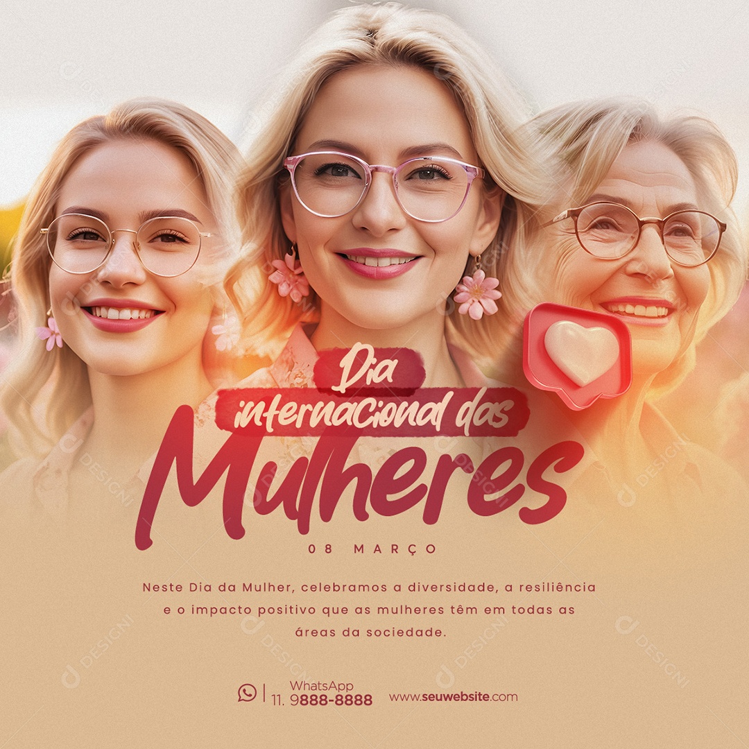 International Women's Day March 8th Social Media PSD Editable
