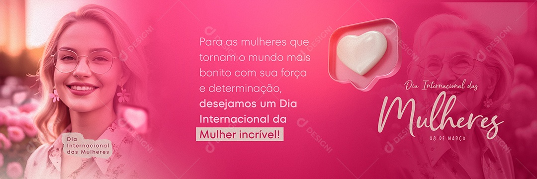 Carrossel Dia Internacional das Mulheres 8 de Março que Tornam o Mundo mais Bonito Social Media PSD Editável