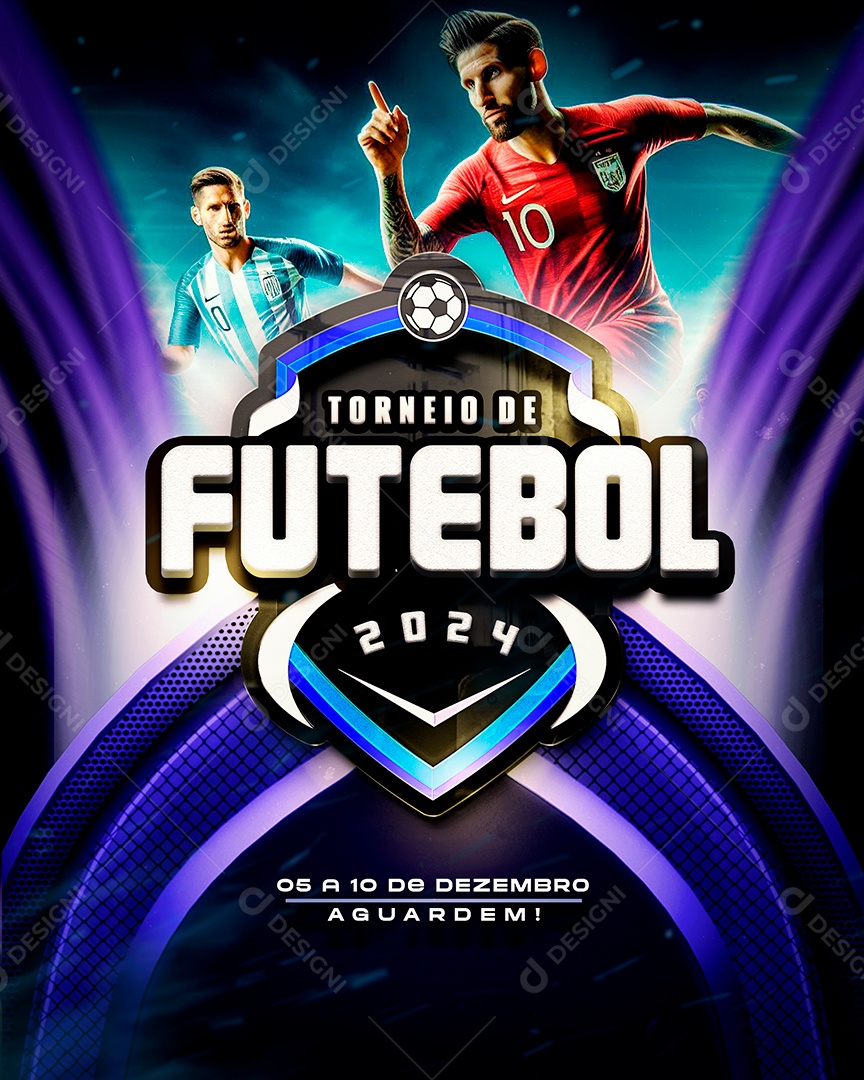 Flyer Torneio De Futebol 2024 Social Media PSD Editável