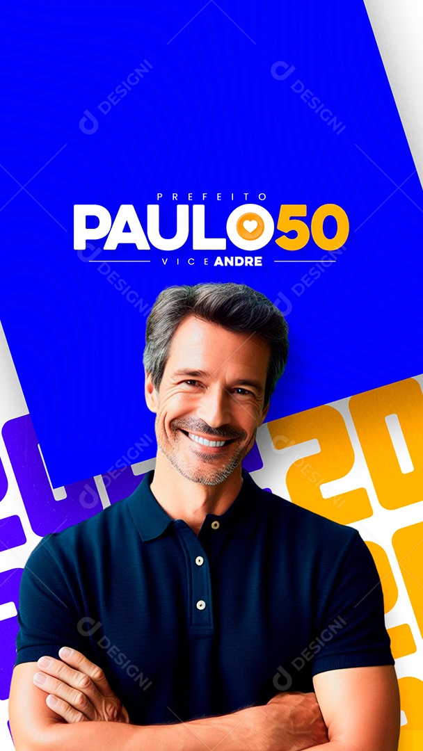 Story Politica Prefeito Paulo Vice Andre Social Media PSD Editável