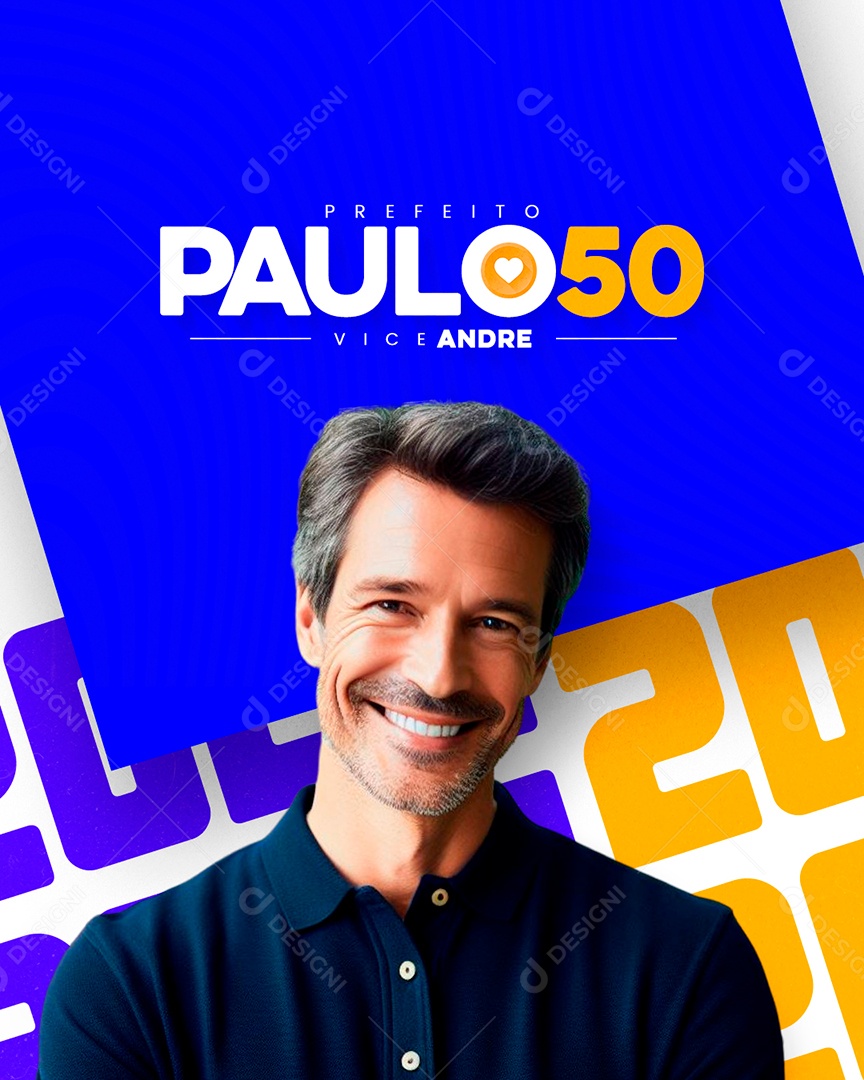 Politica Prefeito Paulo Vice Andre Social Media PSD Editável