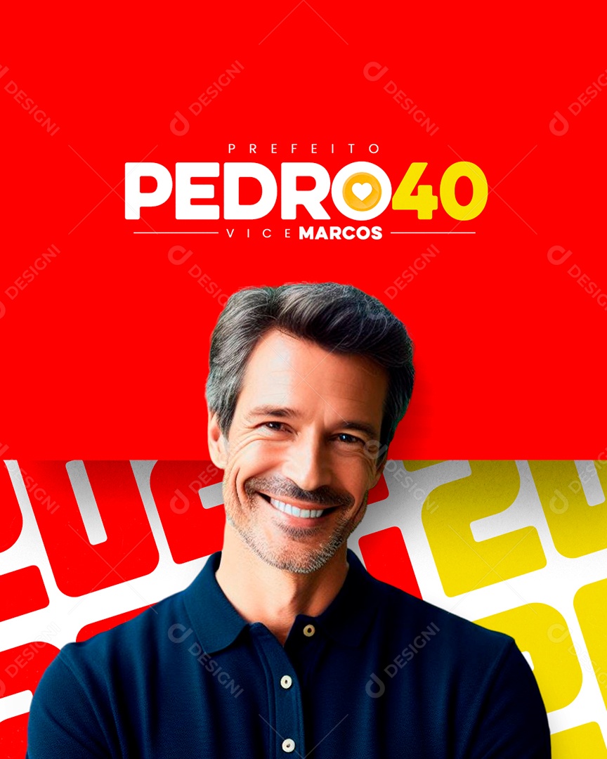 Politica Prefeito Pedro Vice Marcos Social Media PSD Editável
