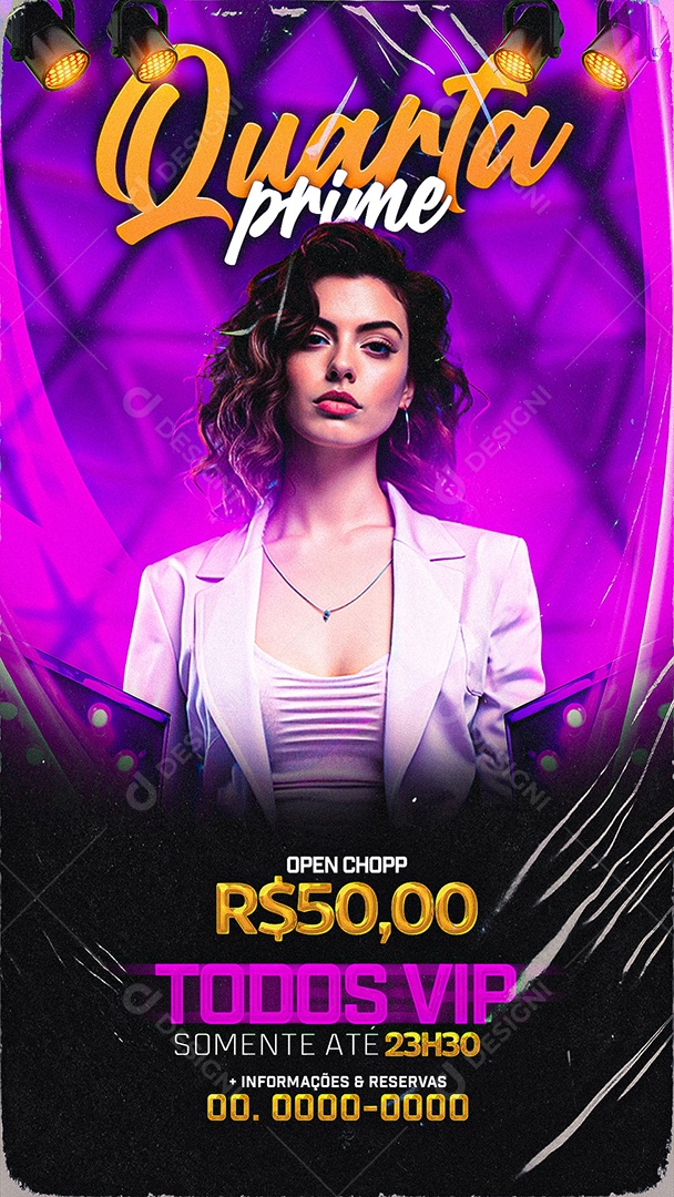 Story Flyer Quarta prime Todos Vip Social Media PSD Editável
