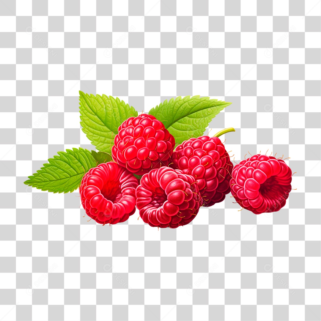 Framboesas Frescas PNG Transparente