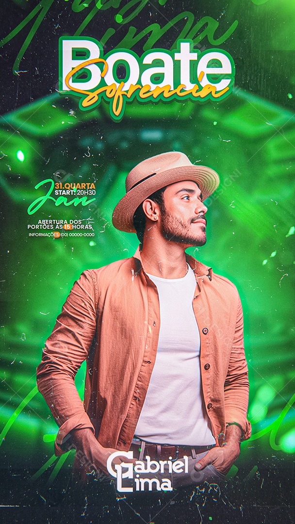 Story Flyer Boate Sofrência Gabriel Lima Social Media PSD Editável