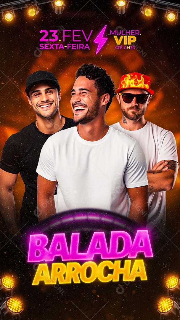 Story Flyer Balada Arrocha Social Media PSD Editável