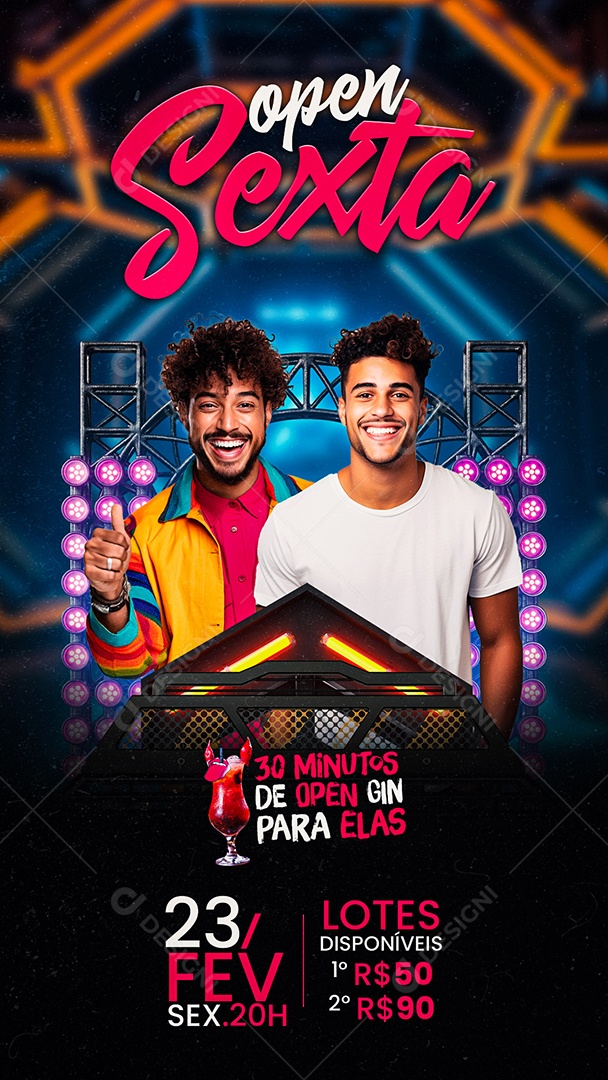 Story Flyer Open Sexta Social Media PSD Editável