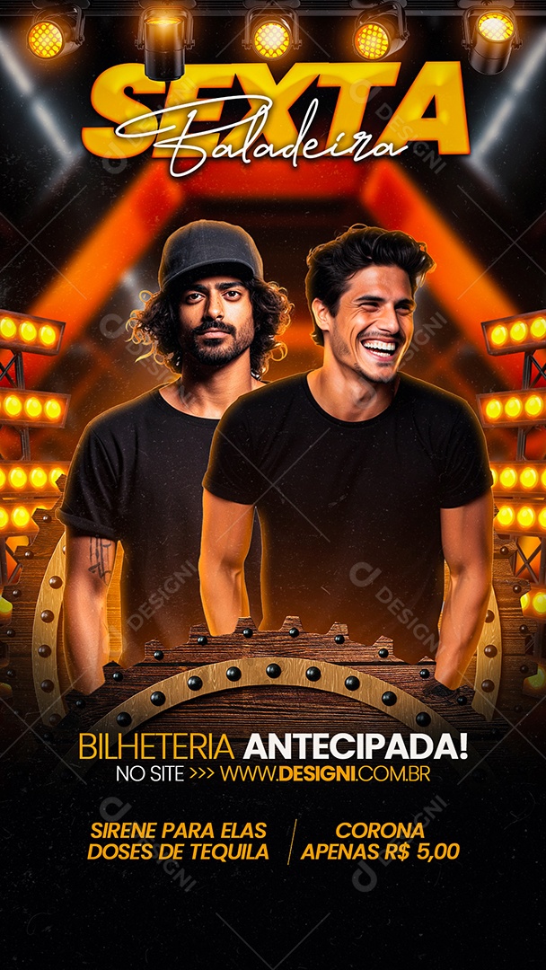 Story Flyer Sexta Baladeira Social Media PSD Editável