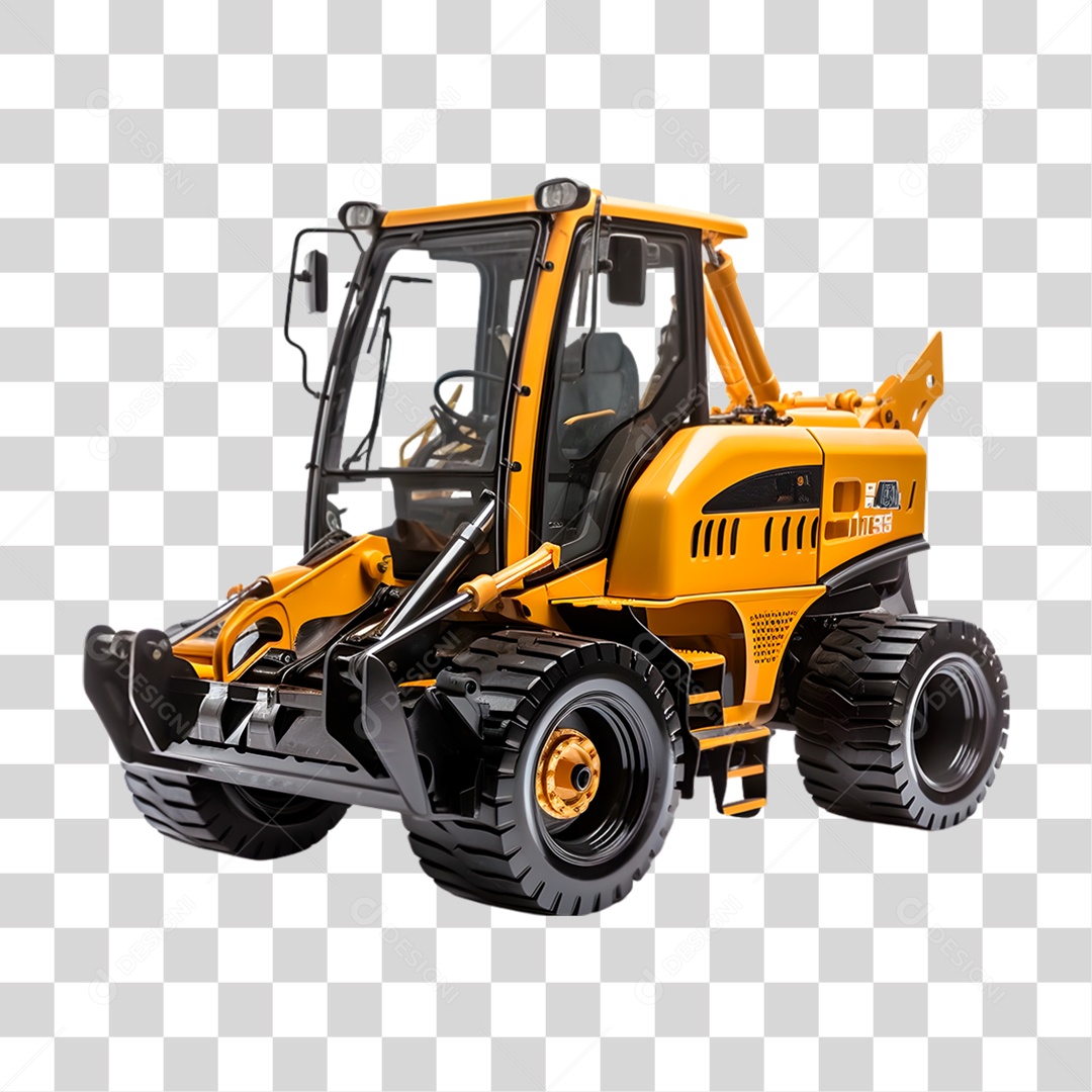 Retroescavadeira PNG Transparente