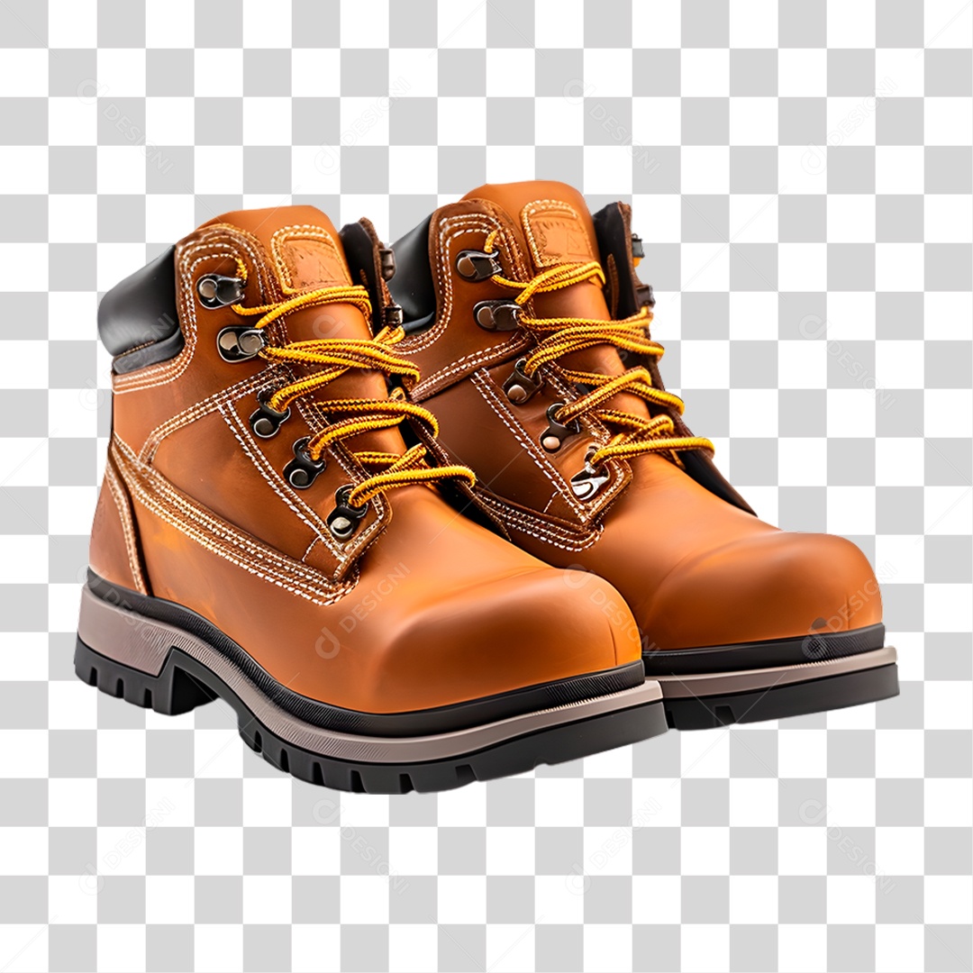 Bota de Couro PNG Transparente