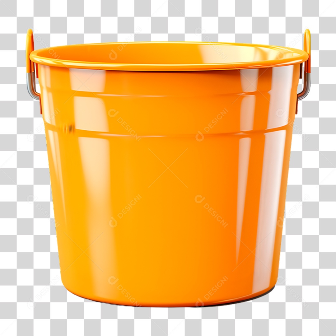 Balde Amarelo PNG Transparente