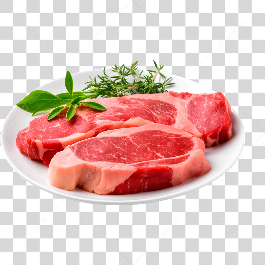 Prato de Carne Crua PNG Transparente