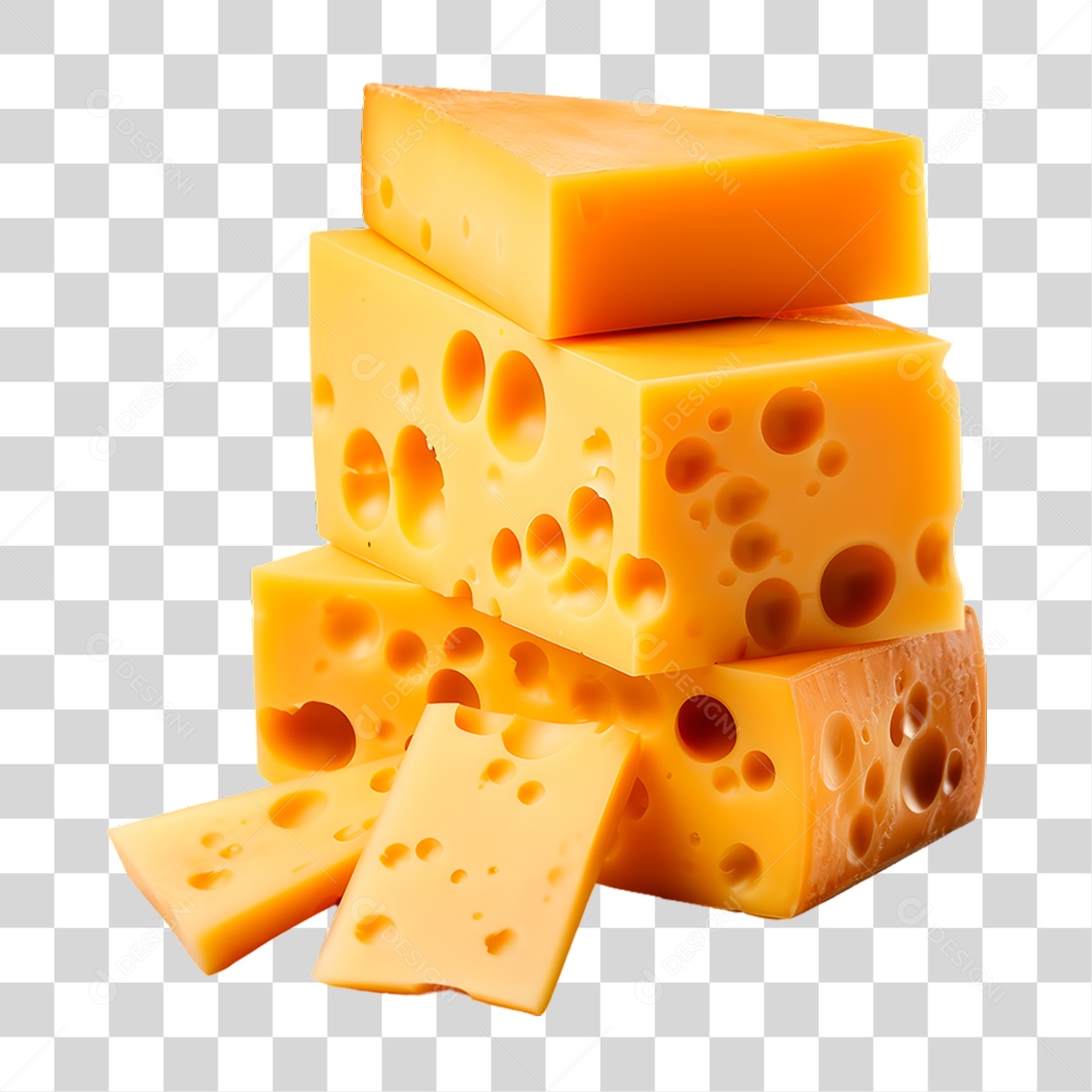 Pedaço de Queijo PNG Transparente