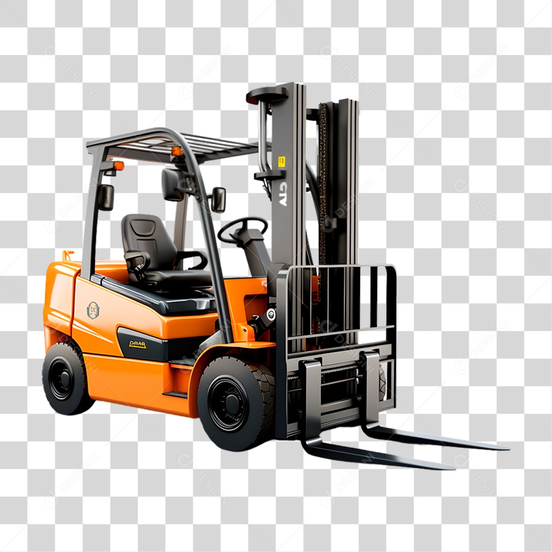 Empilhadeira Amarela PNG Transparente