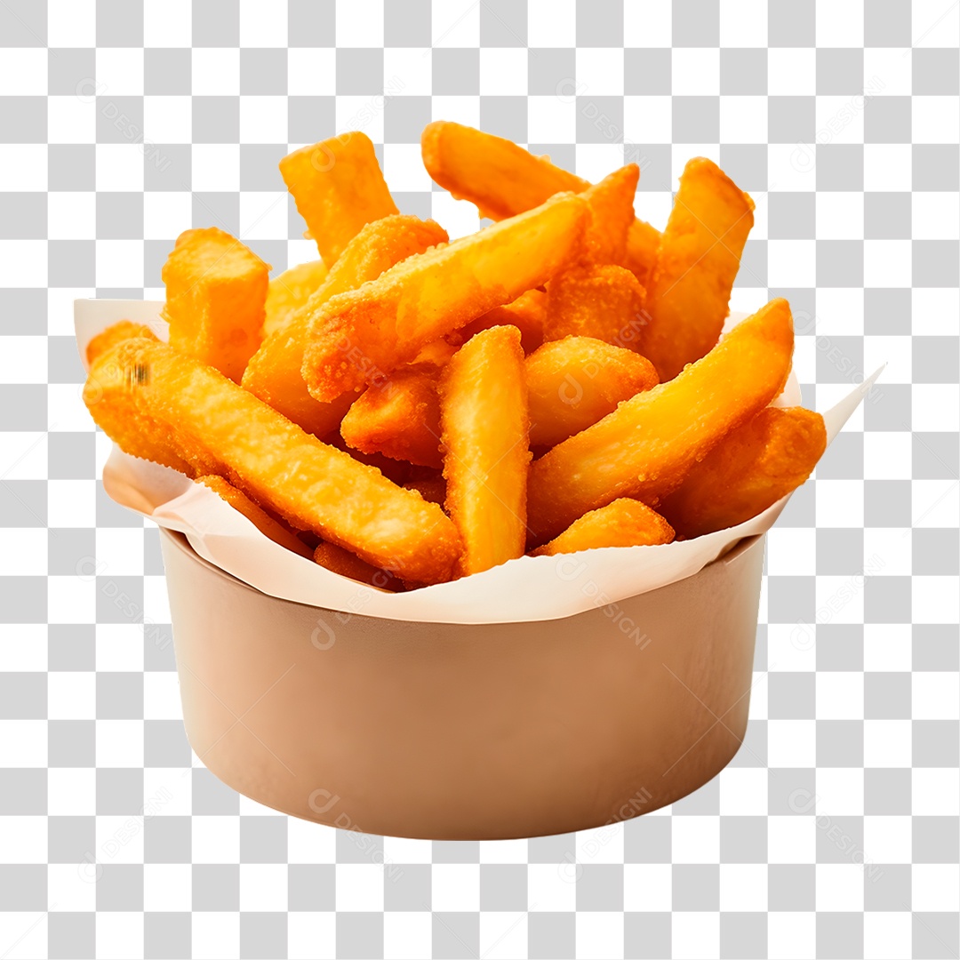 Tigela de Batata Frita PNG Transparente
