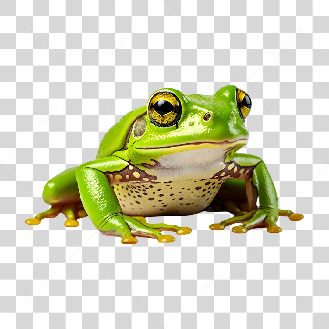 Rã Litoria Aurea PNG Transparente