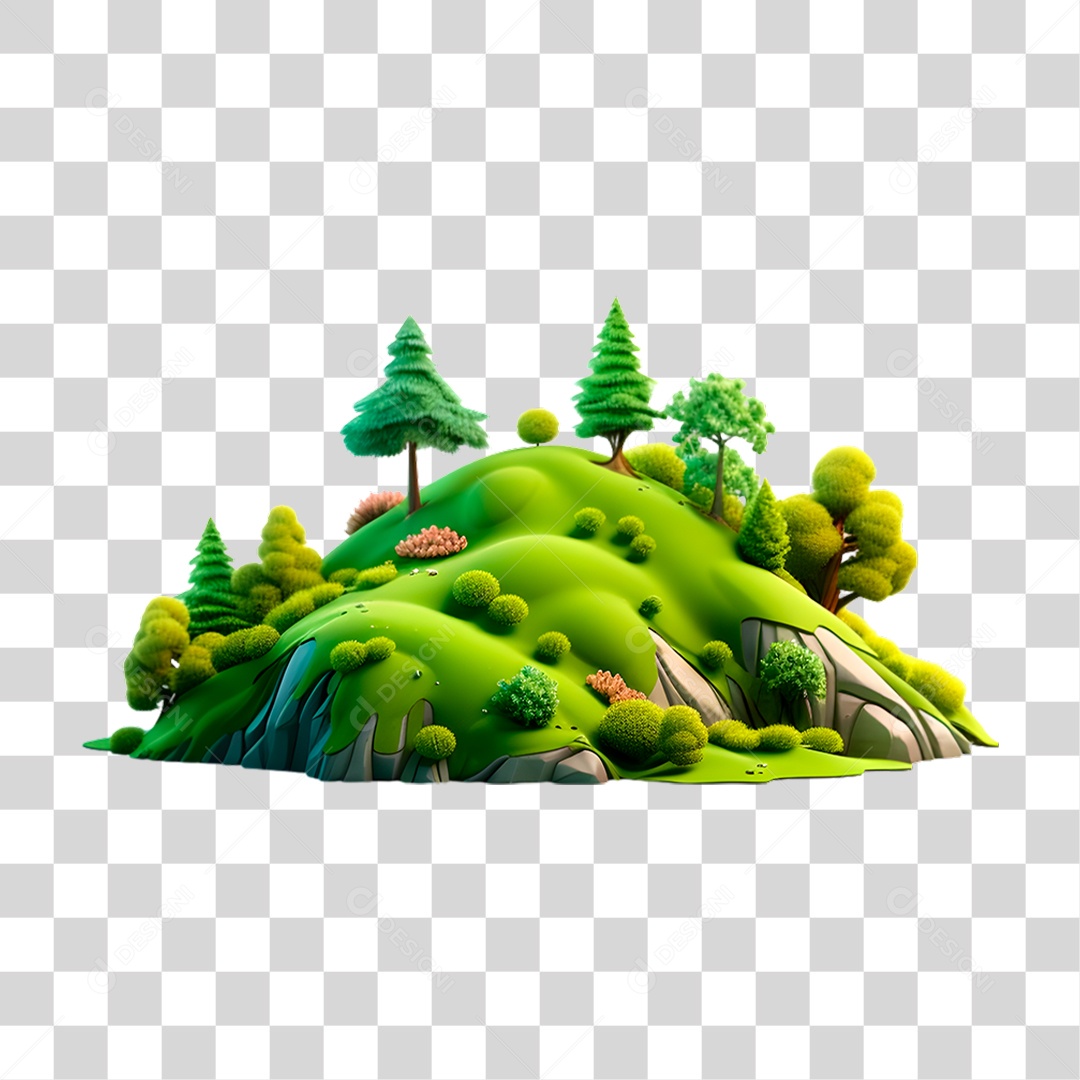 Colina Paisagem PNG Transparente