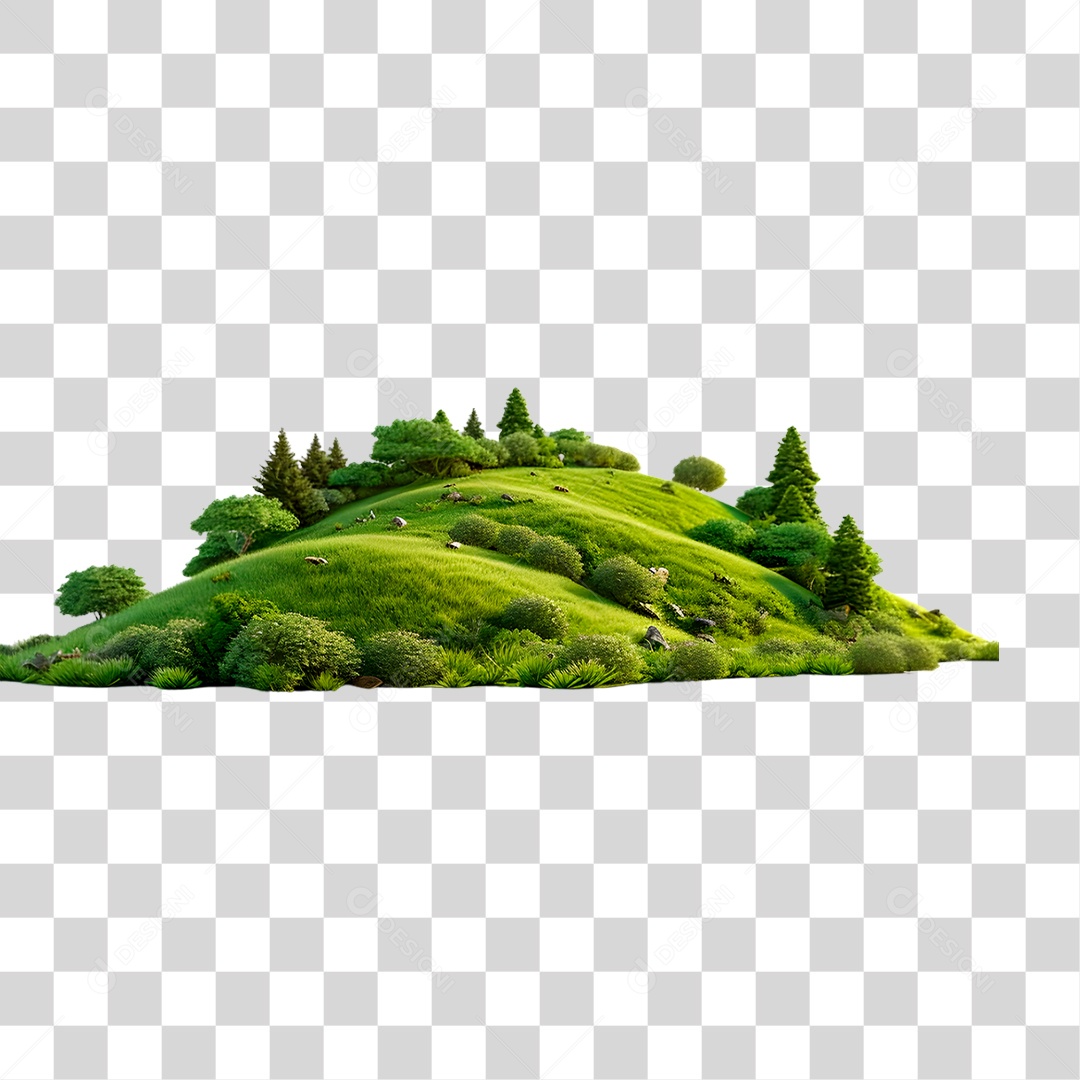 Colina Paisagem PNG Transparente