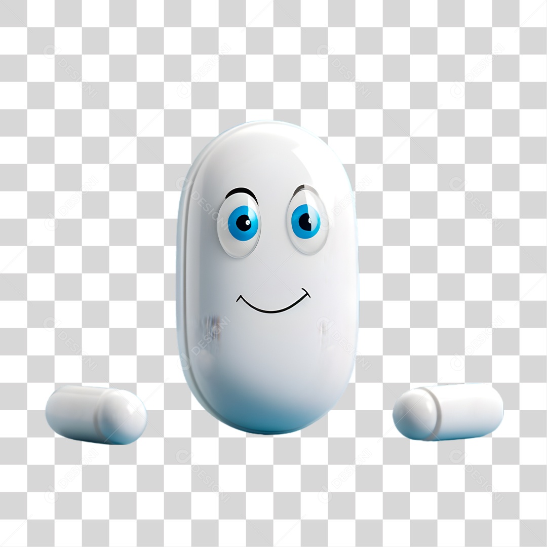 Mascote Cápsula PNG Transparente