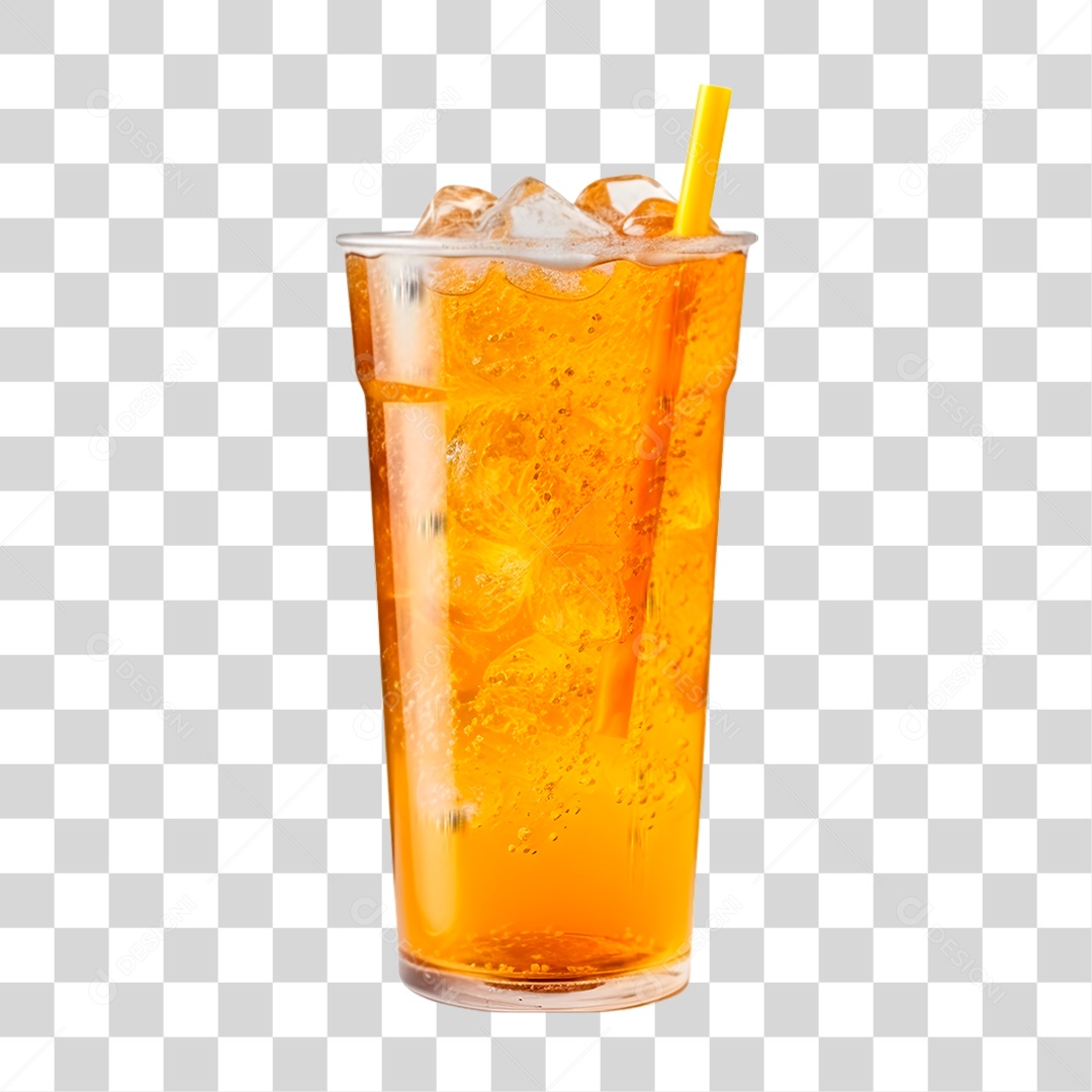 Copo de Chá Gelado PNG Transparente