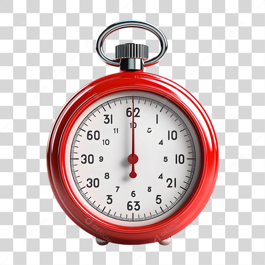 Cronômetro Vermelho PNG Transparente
