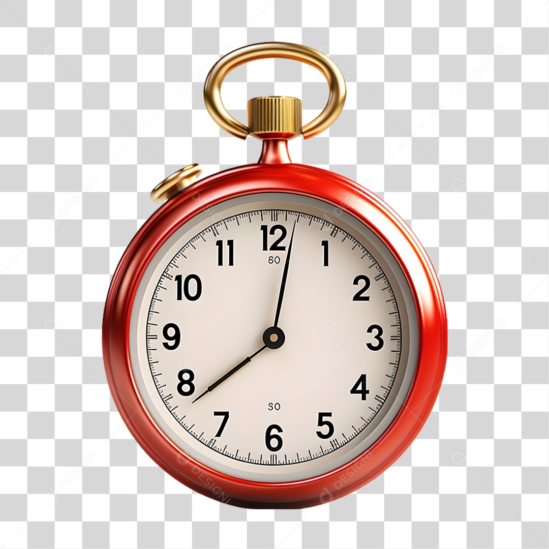Cronômetro Vermelho PNG Transparente