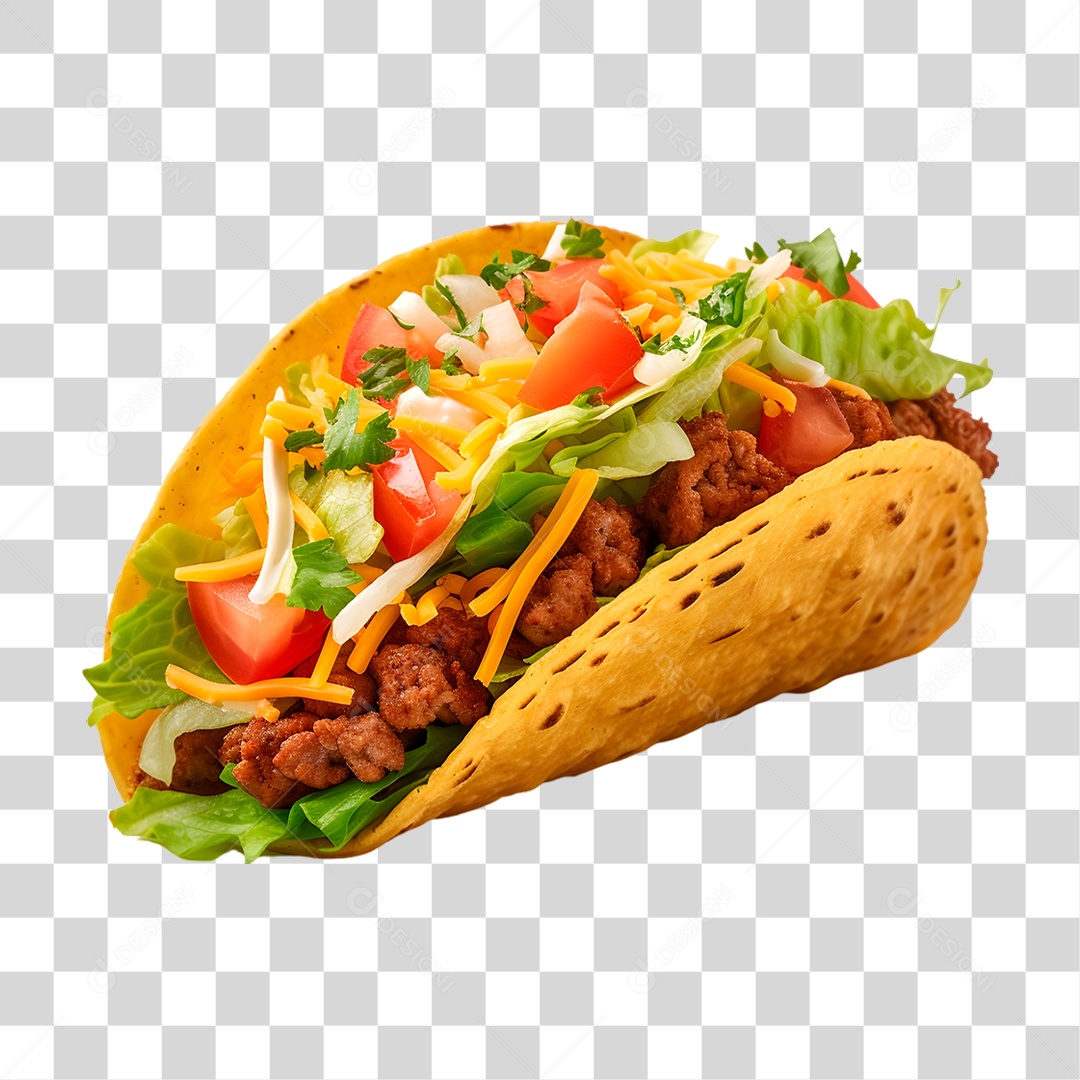 Taco Recheado PNG Transparente