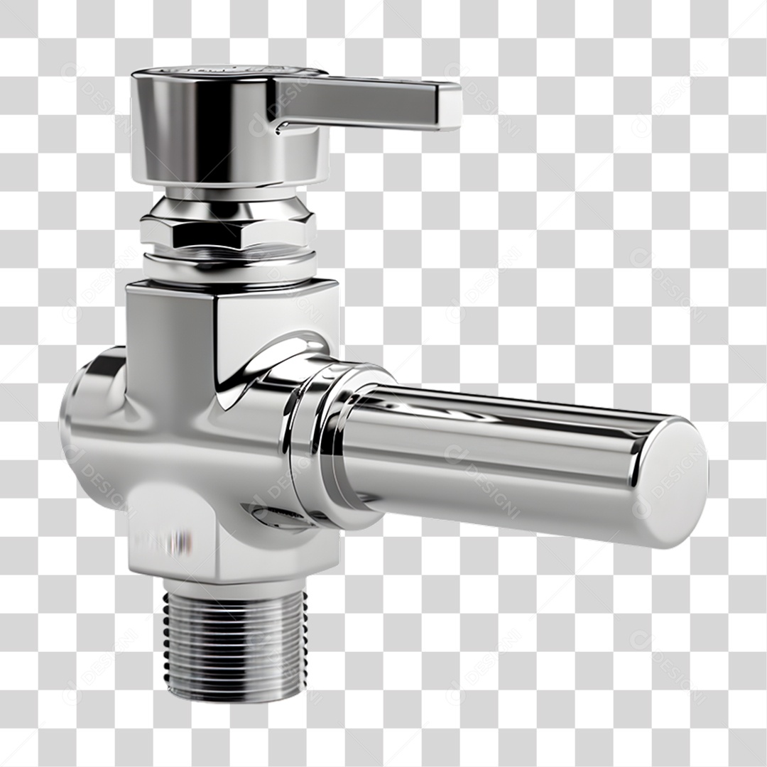 Torneira Metálica PNG Transparente