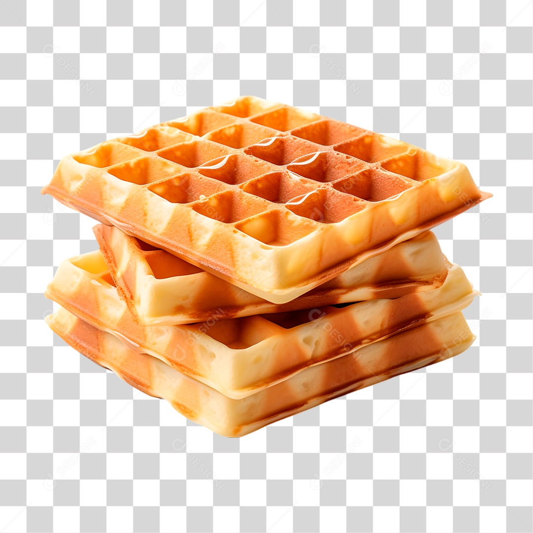 Waffles Belga PNG Transparente