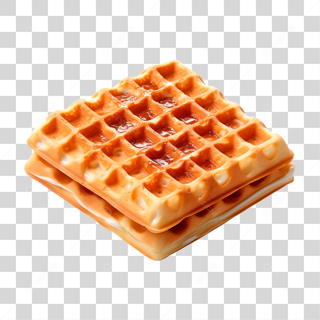 Waffles Belga PNG Transparente