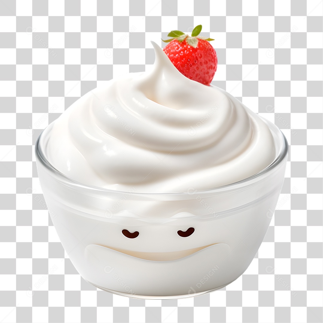 Tigela de Iogurte PNG Transparente