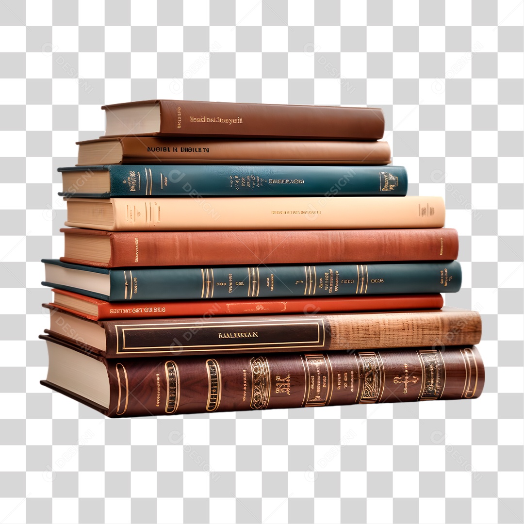Pilha de Livros PNG Transparente